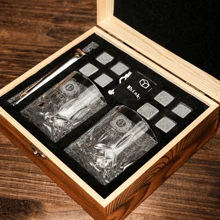 个性化威士忌酒杯套装，带木盒，伴郎礼物，单身派对礼物，伴郎邀请，男士礼物，最佳乔迁礼物。