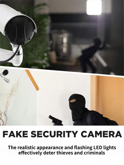 Fake Surveillance Camera Light, Realistic Appearance Dummy Camera, Virtual To Deter Criminals, Battery Operated view 7
