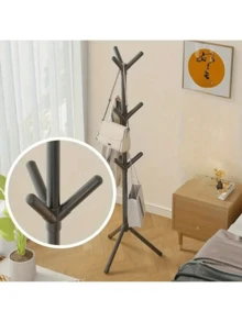 2025 6-Hook Minimalist Garment Rack - Plastic Material, Suitable For Indoor Decor To Hang Light Small Items, Lightweight Coat Rack, Suitable For Hanging Light Clothes, Hats, Bags, Coat Rack, Garment Rack, Quick Installation