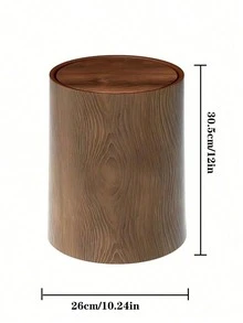 1pc Retro PP Trash Can, Kitchen Garbage Bin, Recycling Bin, Large Capacity Waste Bin For Bedroom, Living Room, Office - Multicolor - View 12