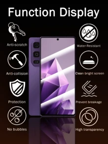 2 片全覆盖隐私钢化玻璃屏幕保护膜适用于 Infinix，防刮防偷窥保护膜，易于安装无气泡易于清洁钢化膜用于屏幕保护必需品，适用于日常防护、办公室、家庭隐私屏幕保护膜手机屏幕保护膜手机配件防水防震防摔防摔防指纹 - 黑色 - 查看 6