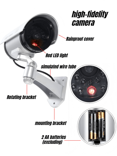 Fake Surveillance Camera Light, Realistic Appearance Dummy Camera, Virtual To Deter Criminals, Battery Operated view 2