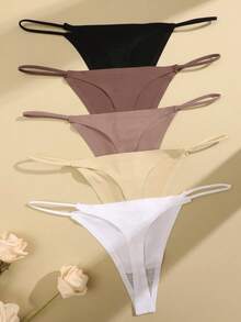 Women's Thong Kit Delicate Panties With Super Discreet Thin Side Straps Seamless Material - Nhiều màu - Xem 4