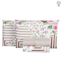 3 And 4 Piece Sheet Set Kit 400 Thread Count Single/Double/Queen With Elastic Band And Pillowcases