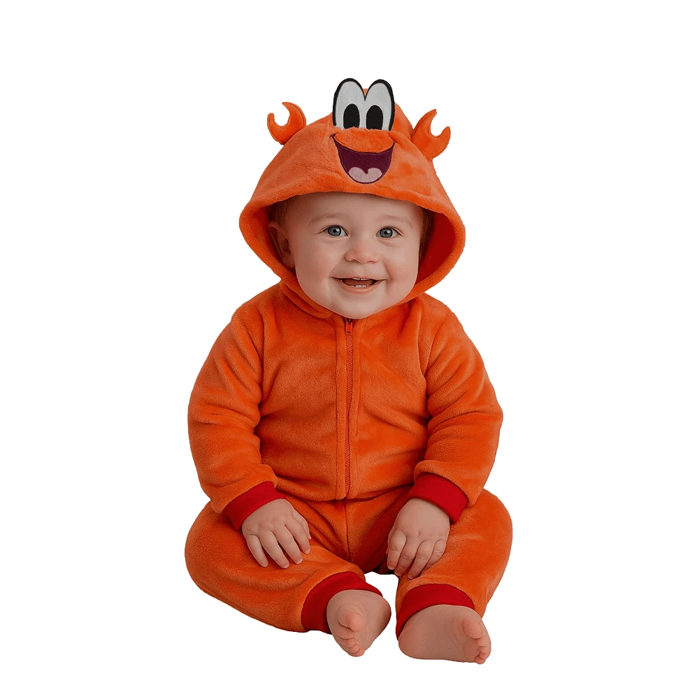 Disney Mameluco con gorro bordado sin pie Sebastian - Naranja - Ver 1