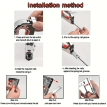 1 Stück manueller Hefter-Set, Holzbearbeitungs-Handnagelgerät mit rotem Griff, geeignet für DIY-Holzbearbeitung, Reparatur von Heim-/Büroschreibtischen und Handwerksarbeiten - Verschiedenfarbig - Übersicht 5