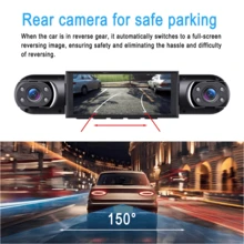 4-Channel 1080P HD Touchscreen Car Camera, Front, Rear, Left, And Right Multi-Lens, 8 Infrared Night Vision Sensors, Motion Detection, G-Sensor Loop Recording, 24-Hour Parking Monitoring, Includes 64GB Memory Card, Compact Design, Integrated Display, High-Resolution Screen, Durable Construction, Driving Safety, Modern Camera Technology, Dedicated For Ride-Sharing Drivers - 黑色 - 查看 5