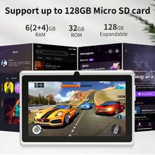 Kids Tablet, 7 Inch Android 11 Tablet For Kids, 6(2+4)GB RAM 32GB ROM, Toddler Tablet With GPS,WiFi,Parental Control, Dual Camera, Shockproof Case, Kids App Pre-Installed - Màu Hoa hồng đỏ - Xem 4