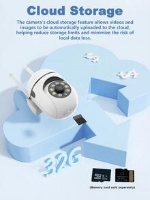 1个/2个/4个WiFi安防摄像头，355°双向语音和夜视功能，带遥控器，适用于室内外使用，可通过App随时查看，是圣诞节、感恩节和其他节日的绝佳礼物。 - 彩色 - 查看 10