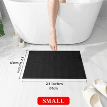 Ultra-Thin Linen Bath Mat, Absorbent And Non-Slip Bathroom Mat