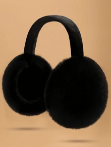 1 Pair Solid Color Plush Earmuffs, Foldable Soft Warm Earmuffs For Men & Women, High-Quality, Windproof, Suitable For Cycling, Autumn/Winter Winter Warm - Multicolor - View 9