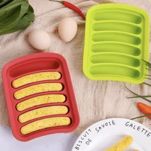 1 pieza Molde para hacer salchichas, molde de silicona con 6 cavidades para hacer jamón y perros calientes caseros, herramienta de cocina y del hogar para hornear salchichas y pasteles