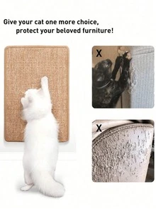 猫抓板、超耐用剑麻绳猫抓板 - 不凌乱、沙发 - 爪板用于锻炼和放松 - 送给猫和猫爱好者的完美礼物、防猫抓沙发保护膜、多用途猫玩具垫适用于宠物所在的地方 - 彩色 - 查看 5