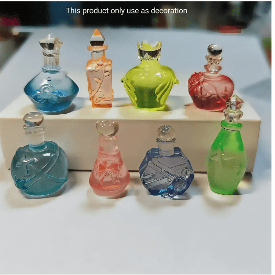 1PC Fashionable And Simple Simulation Luminous Small Bottle Three-Dimensional Doll House DIY Decorative Accessories Micro-Landscape Mini Ornament, Home Decoration - Random Color, Random Style Delivery