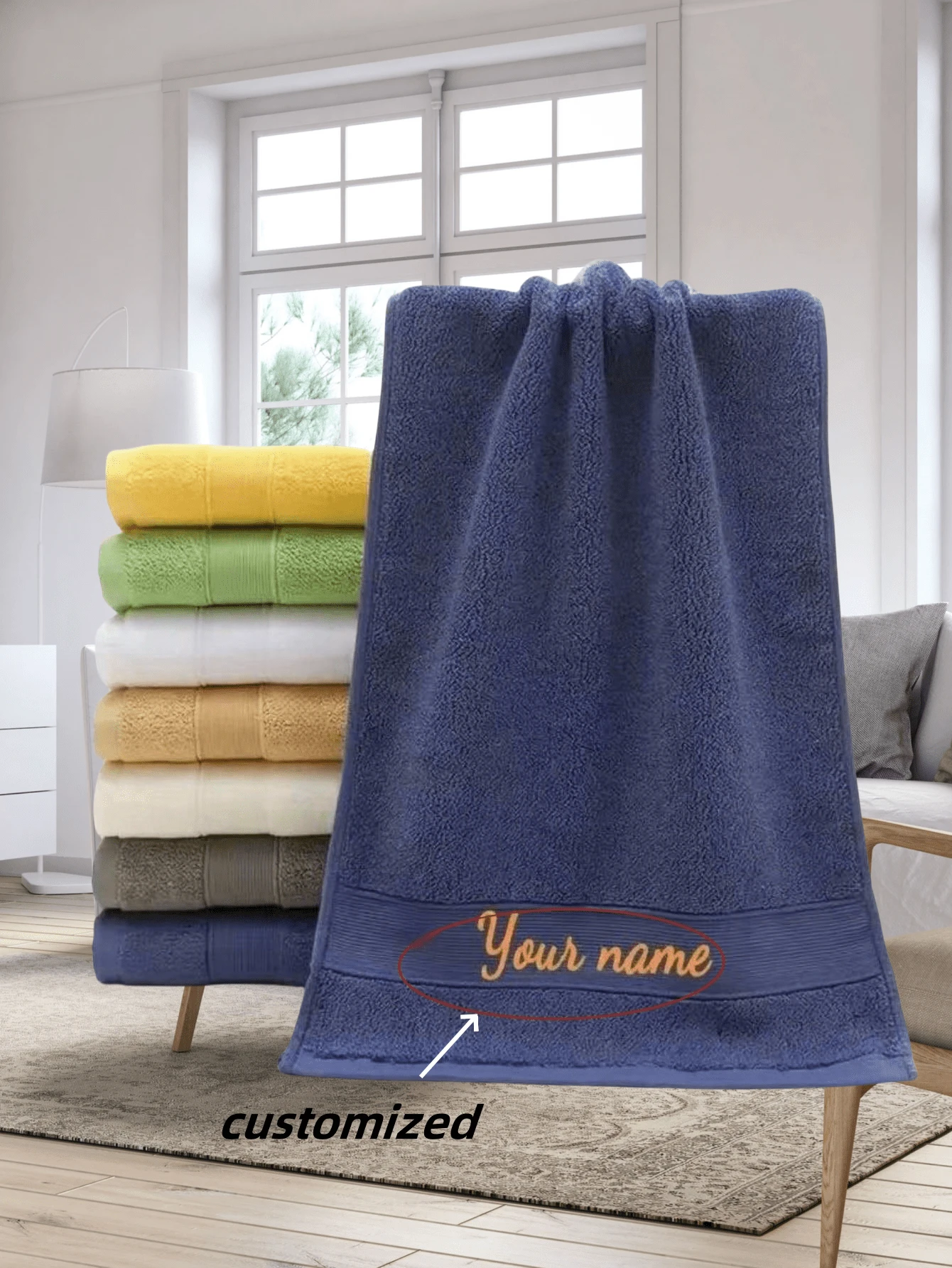 1pc Hotel Towel, Solid Color Face Towel/Bath Towel, Thick And Absorbent For Bathroom, Spa, Guesthouse Shower Towels For Beaty Salon, Hotel Sports,Home Essentials, Towel, Skin Care - Multicolor - View 1