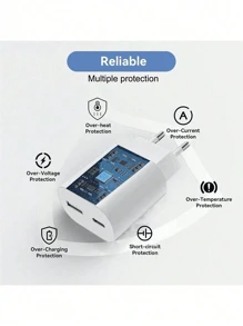 Chargeur USB-C, charge rapide 25W à double port USB-C, avec un câble de charge rapide USB/USB-C vers Type-C de 60W, d'une longueur de 3,3 pi/100 cm, compatible avec la série iPhone 16/15, câble de charge, certifié CE et RoHS, avec ports USB-C et USB-A, pour iPhone 16, 16e, 16 Pro, 15, compatible avec Samsung S25, S24, S23