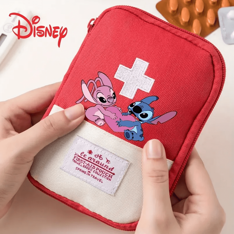 Disney Disney Stitch First Aid Kit - Medicine Bag, Home Storage Pouch, Hiking Camping Emergency Set, Outdoor Travel Medical Bag, Empty Box, Best Christmas Gift
