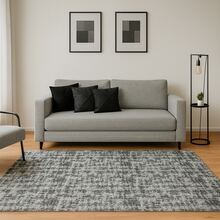 Jacquard Rug 2.00 M X 1.40 M Non-Slip Geometric Living Room Office Bedroom - 黑色巴黎 - 查看 1
