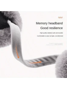 1 Pair Solid Color Plush Earmuffs, Foldable Soft Warm Earmuffs For Men & Women, High-Quality, Windproof, Suitable For Cycling, Autumn/Winter Winter Warm - Multicolor - View 2