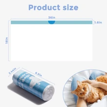 1 rollo de 10 forros para caja de arena de gato con cordón, sin necesidad de limpiar la caja de arena, bolsas de plástico reforzadas con 5 alambres, herramientas de limpieza de caja de arena para mascotas, forros para caja de arena de gato, suministros de limpieza para mascotas