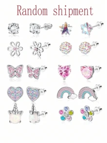 12PCS Jstyle Anti-Allergy Surgical Steel Earrings Are Suitable For Sensitive Ears. 14K Gold Flat-Back Earrings, Small Stainless Steel Earrings For Boy And , Flat-Back Stud Earrings, Cartilage Earring Set, Suitable For Multiple Piercings