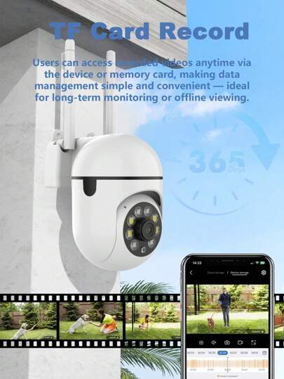 1pc/ WiFi Security Camera 355 Degree Intercom Night Vision, Remote Control Home Indoor Outdoor APP To View Anytime Anywhere, Cameras view 8