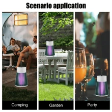 360° Protection Electric Mosquito Killer Lamp - Rechargeable/Plug-In Hanging Mosquito Repellent With UV Light, Quiet Mosquito Trap, Portable For Outdoor Use, Suitable For Home, Bedroom, Patio, Camping