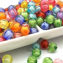 8/10mm Acrylic Colored Pumpkin Beads R DIY Bead Accessories Phone Chain Pendant Bracelet Jewelry Making Accessories - Hạt bí ngô - Xem 1