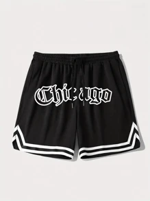 男士休闲运动短裤，男友风印花短裤，健身短裤，篮球短裤，弹力轻便运动裤，适合篮球、棒球、健身、跑步、训练、运动、户外活动，父亲节礼物