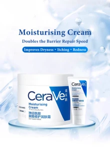 CeraVe Kem dưỡng ẩm 50ml/85g, phù hợp cho da khô đến rất khô, chứa ba loại Ceramide, Axit Hyaluronic, Vitamin E, Cholesterol và công nghệ MVE, dưỡng ẩm lâu dài 24 giờ, phục hồi hàng rào bảo vệ da, không chứa hương liệu, cồn, chất tạo màu, không nhờn rít và mang lại cảm giác sảng khoái. - Kem dưỡng ẩm - Xem 2