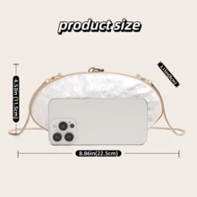 YYW Acrylic Purses And Handbags For Women Multicolor Perspex Clutch Banquet Evening Crossbody Handbag,For Parties, Dances, Weddings, And Banquets,Christmas, Halloween, Labor Day Gifts For Women Women's Handbags - 白色 - 查看 5