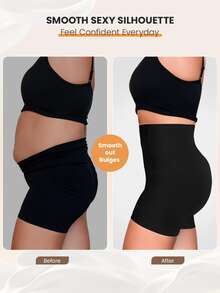 Shapewear For Women High-Waisted Shapewear Tummy Control Shorts, Faja Body Shaper, Underwear For Women - 黑色 - 查看 4