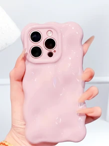 奢华可爱亮面泡泡纹理防震手机壳适用于 16 15 14 13 12 Pro Max Plus 柔软 TPU 手机后盖防水防摔防刮