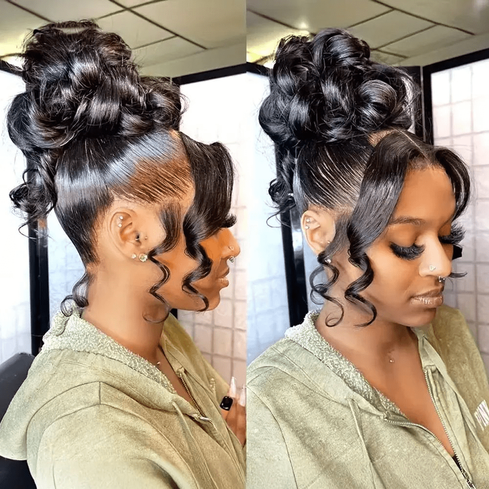 Peluca de cabello humano con onda corporal y encaje frontal de 360°, peluca frontal de encaje de 360° de cabello humano, con cabello de bebé, cabello virgen brasileño con onda corporal, peluca frontal de encaje de 360° de cabello humano (20 pulgadas)