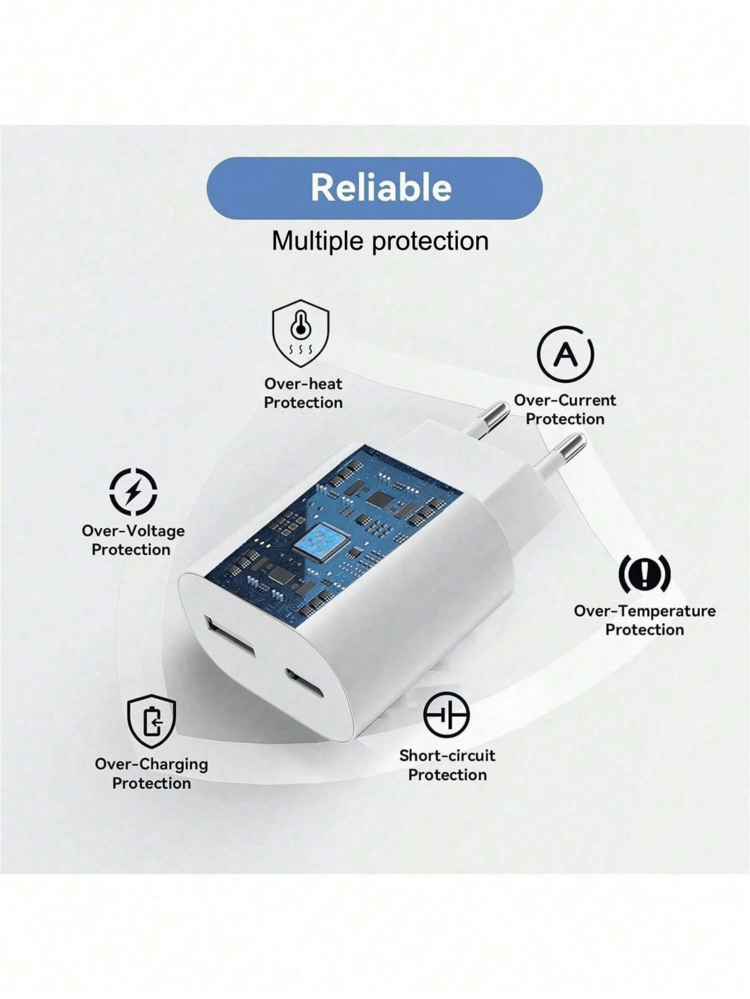 欧标插头 Type-C 充电器，兼容三星手机，支持 20W 超级快充，USB-C 充电器模块兼容三星 Galaxy S24、S23、S22、S21、S20、Plus、Ultra、FE、Note 20、10、Z Fold、Flip、A17 以及 16、16 Pro、16 Pro Max、16 Plus、15、15 Pro、15 Plus、15 Pro Max，欧标插头充电器，圣诞礼物/家庭礼物 - 查看 7