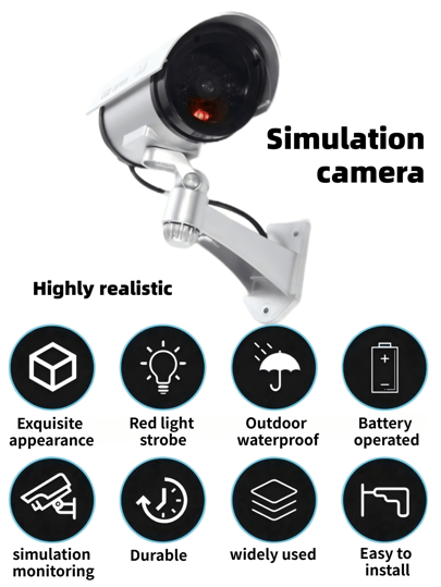 Fake Surveillance Camera Light, Realistic Appearance Dummy Camera, Virtual To Deter Criminals, Battery Operated view 4