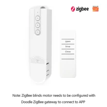 1 Zigbee Roller Blinds Motor With Modern White APP Control (Need To Bring Your Own Zigbee Gateway) With Multiple Rollers To Adapt To Various Curtains, Suitable For Living Rooms, Bedrooms, Study Rooms, And Bathrooms. It Can Be Used As A Holiday Gift And Is Suitable For Various Scenes.