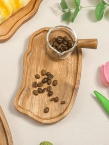 1/2 tacki z drewna akacjowego, taca drewniana, taca drewniana Creative Cloud, taca na orzeszki ziemne, taca na zastawę stołową, wielofunkcyjna taca drewniana do wielu scen, przekąska, chleb, kawa, ciasto owocowe, taca drewniana, odpowiednia do kuchni, salonu na świeżym powietrzu, restauracji, gwiazda/księżyc/latarnia na Walentynki