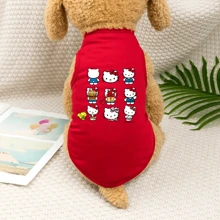 Sanrio 1 Peça Colete de Estimação com Estampa de Gatinho Fofo, Colete Regata de Estimação Confortável e Respirável para Teddy Schnauzer