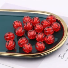 8/10mm Acrylic Colored Pumpkin Beads R DIY Bead Accessories Phone Chain Pendant Bracelet Jewelry Making Accessories - Hạt bí ngô - Xem 28