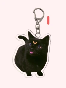 1 件可爱亚克力黑猫钥匙扣、指甲猫钥匙扣/美女猫钥匙扣/蝴蝶结猫钥匙扣/战士猫钥匙扣/淘气猫钥匙扣。非常适合男朋友、女朋友、家庭成员、友谊钥匙扣/女士钥匙扣/包包挂饰/钥匙扣汽车配件学校哥特 Y2k 万圣节配饰教师节圣诞节礼物创意