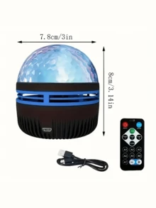 1pc Aurora LED Atmosphere Projection Light RGB Remote Control, Galaxy Star Projector, Bedroom Night Light Projector, Star Projector, Adult Room Decoration, Home Cinema, Ceiling, Gift Decoration, Wedding Decoration, Magical Projection Light Gift - Multi-color light - View 11