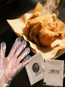一次性手套，100包=200副手套（1包/2只）透明加厚，独立包装，方便携带，一次性手套非常适合餐厅、野餐、露营、厨房、旅行 - 彩色 - 查看 2