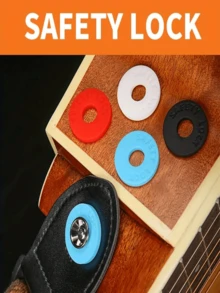4pcs Guitar/Ukulele Strap Locks, Electric Guitar Strap Locks, Strap Pins, Musical Instrument Accessories