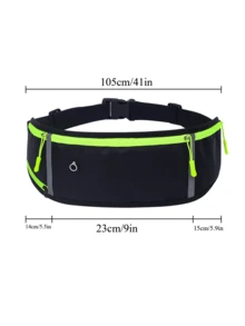 1pc Customized Name: Men's And Women's Running Waist Bag, Outdoor Sports Phone Bag, Multi Functional Waterproof, Ultra Thin, Close Fitting Cycling Bag, Water Bottle Bag