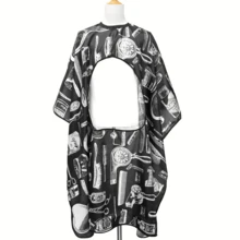 1PC Haircut Tool Pattern Capes Cutting Waterproof Non Sticky Hair Cloth Hairdressing Haircut Capeswith See-Through Window Cape - Multicolor - View 7