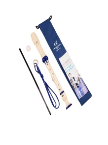 1 件德国风格 8 孔高音竖笛，ABS 材质高品质学生初学者长笛乐器，圣诞派对乐器小礼物，附带清洁套件和指法表 - 彩色 - 查看 17