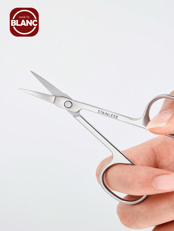 Ciseaux à cuticules professionnels en acier inoxydable - Outil de manucure incurvé avec une précision ultra-fine, parfait pour les soins des ongles, sans parfum - Technologie de bord secondaire