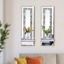 2pcs Candle Wall Lamps, 2 Small Gold Candlesticks As A Gift, Gorgeous Silver Mirrored Wall Lamps For Home Use, Suitable For Living Rooms And Dining Rooms, Glass Candlestick Wall Decorations, Ideal For Easter Decorations, Mother's Day Decorations, And Party Atmosphere Lighting - 銀色 - 查看 3
