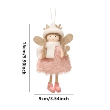 Christmas Decorative Hanging Ornaments, Santa Hat, Reindeer Antlers, Girl, Christmas Tree Decor, Small Pendant Home Decor Christmas Decorations Room Decor